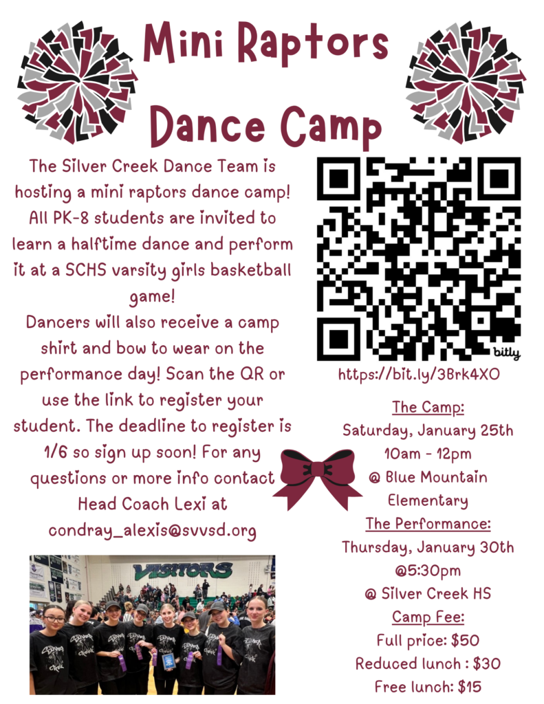 Silver Creek High School dance team putting on a camp