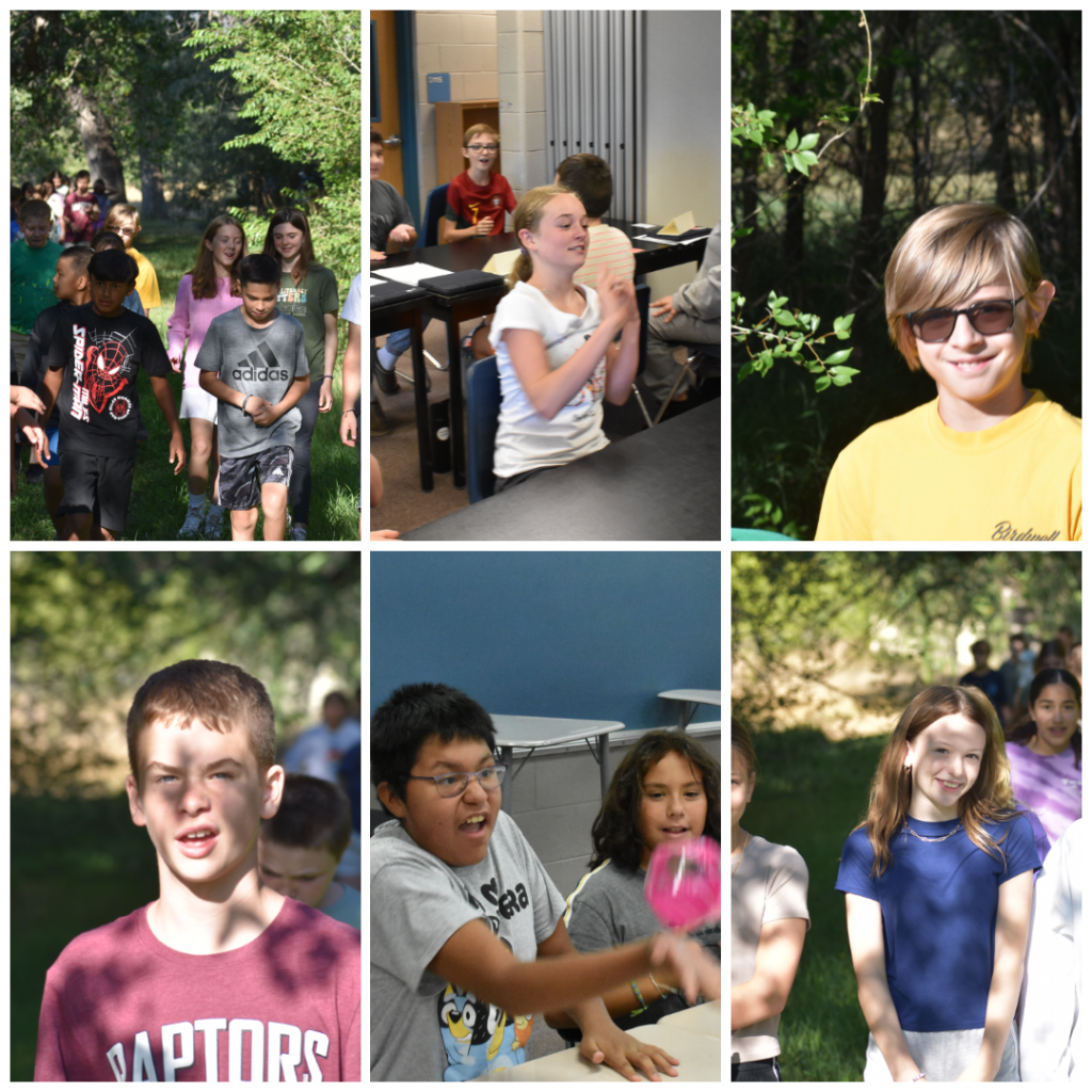 Collage of children outdoors and in classrooms, engaging in activities, smiling, and interacting with peers.